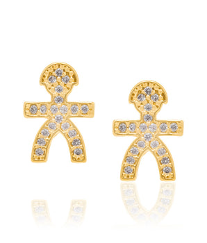 GOLD EARRING WITH ZIRCONIA