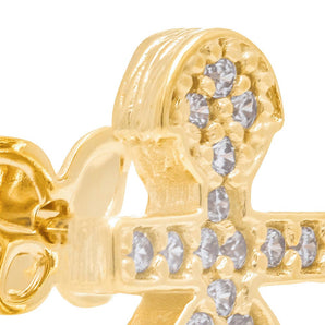 GOLD EARRING WITH ZIRCONIA
