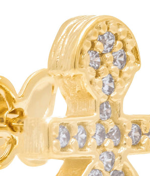 GOLD EARRING WITH ZIRCONIA