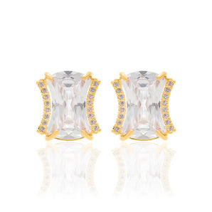 GOLD EARRING WITH ZIRCONIA