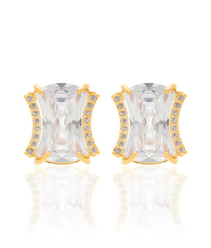 GOLD EARRING WITH ZIRCONIA