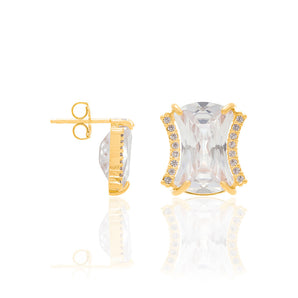 GOLD EARRING WITH ZIRCONIA