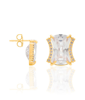 GOLD EARRING WITH ZIRCONIA