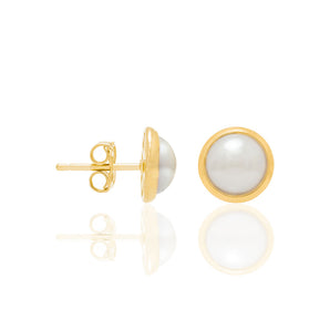 GOLD EARRING WITH PEARL