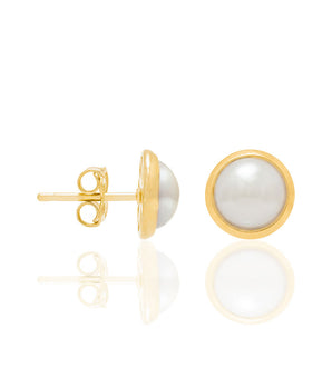 GOLD EARRING WITH PEARL