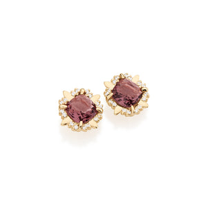 GOLD EARRING WITH CRYSTAL AND ZIRCONIA