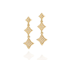 GOLD EARRING WITH ZIRCONIA