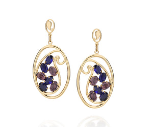 GOLD EARRING WITH CRYSTAL