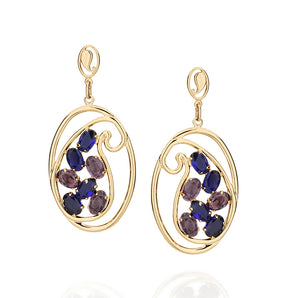GOLD EARRING WITH CRYSTAL