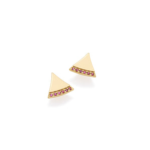 GOLD EARRING WITH ZIRCONIA