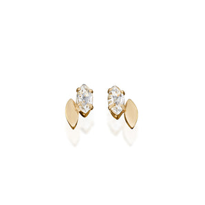 GOLD EARRING WITH CRYSTAL
