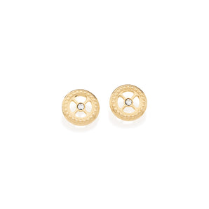 GOLD EARRING WITH CRYSTAL