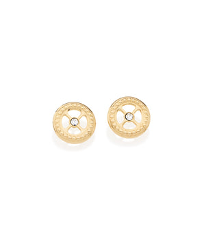 GOLD EARRING WITH CRYSTAL