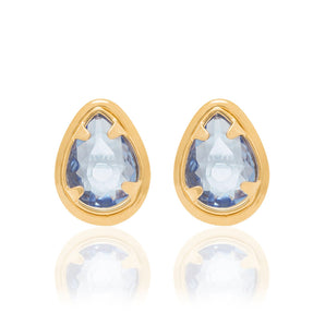 GOLD EARRING WITH CRYSTAL