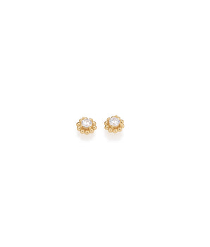 GOLD EARRING WITH ZIRCONIA