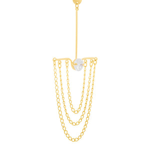 GOLD EARRING WITH ZIRCONIA