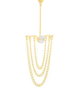 GOLD EARRING WITH ZIRCONIA