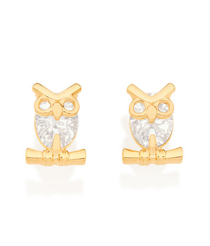 GOLD KID'S EARRING WITH ZIRCONIA