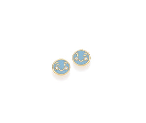 GOLD KID'S EARRING WITH CRYSTAL