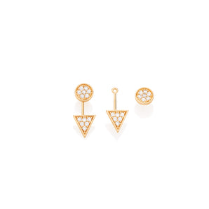 GOLD EARRING WITH ZIRCONIA