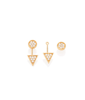 GOLD EARRING WITH ZIRCONIA