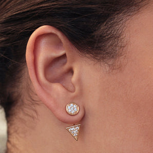 GOLD EARRING WITH ZIRCONIA