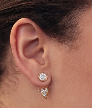 GOLD EARRING WITH ZIRCONIA