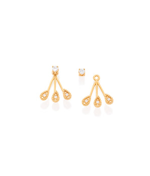 GOLD EARRING WITH ZIRCONIA