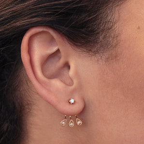 GOLD EARRING WITH ZIRCONIA