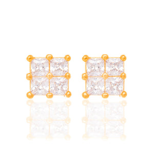 GOLD EARRING WITH ZIRCONIA