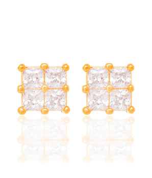 GOLD EARRING WITH ZIRCONIA