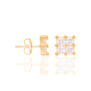 GOLD EARRING WITH ZIRCONIA