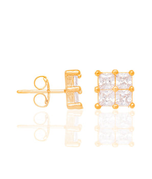 GOLD EARRING WITH ZIRCONIA
