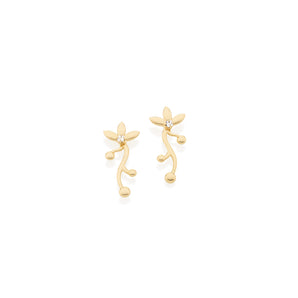 GOLD EARRING WITH ZIRCONIA
