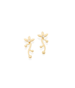 GOLD EARRING WITH ZIRCONIA