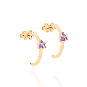 GOLD EARRING WITH ZIRCONIA