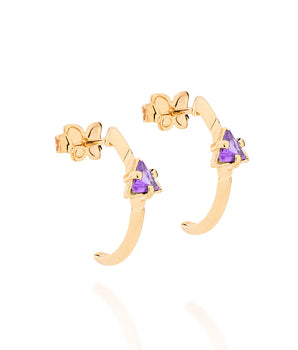 GOLD EARRING WITH ZIRCONIA