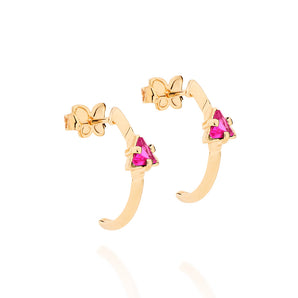 GOLD EARRING WITH ZIRCONIA