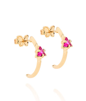 GOLD EARRING WITH ZIRCONIA
