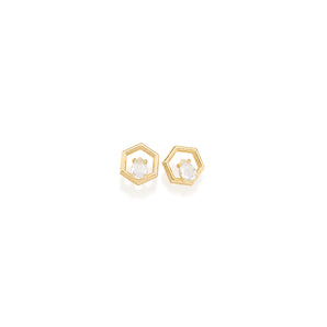 GOLD EARRING WITH CRYSTAL