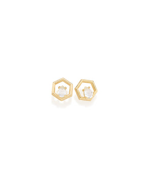 GOLD EARRING WITH CRYSTAL