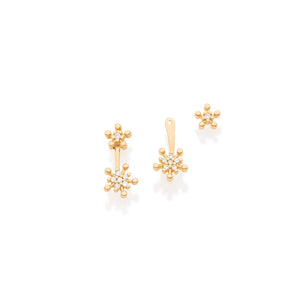 GOLD EARRING WITH ZIRCONIA