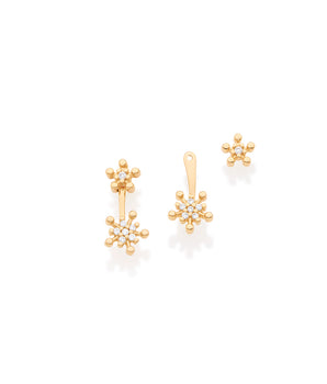 GOLD EARRING WITH ZIRCONIA