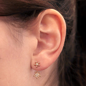 GOLD EARRING WITH ZIRCONIA