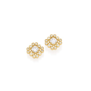 GOLD EARRING WITH ZIRCONIA
