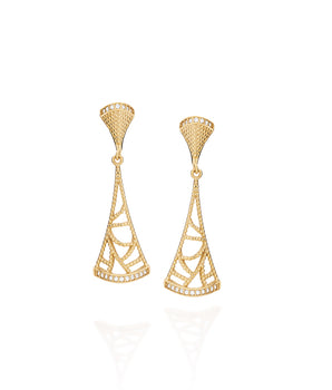GOLD EARRING WITH ZIRCONIA