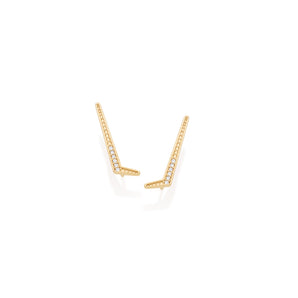 GOLD EARRING WITH ZIRCONIA