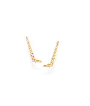 GOLD EARRING WITH ZIRCONIA
