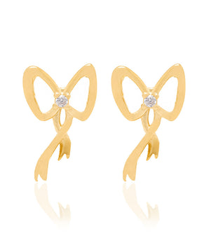 GOLD EARRING WITH ZIRCONIA