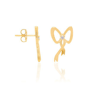 GOLD EARRING WITH ZIRCONIA